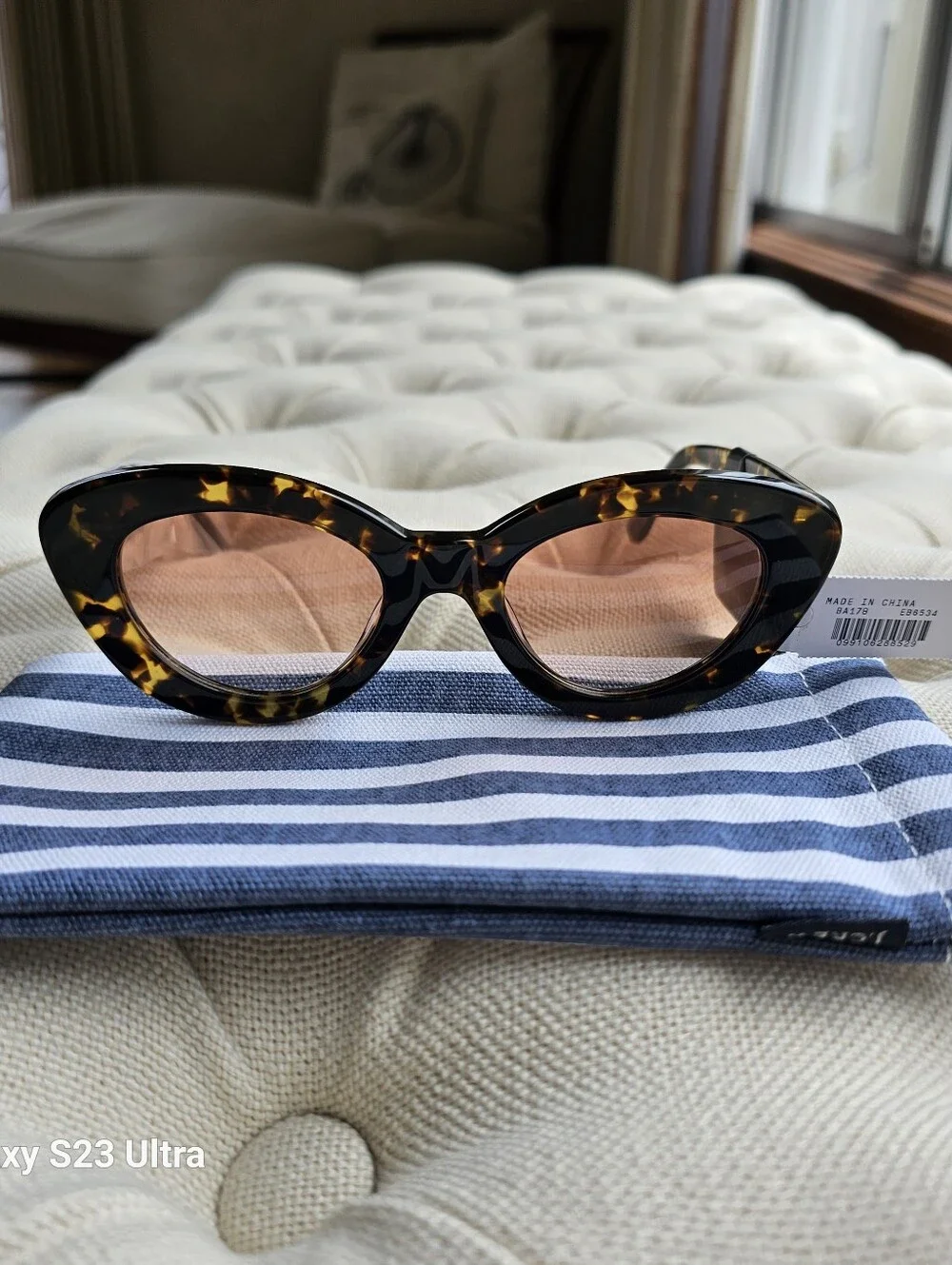 New! J.Crew Cateye Cat Retro Florence Sunglasses Tortoise Amber Brown Lenses NWT